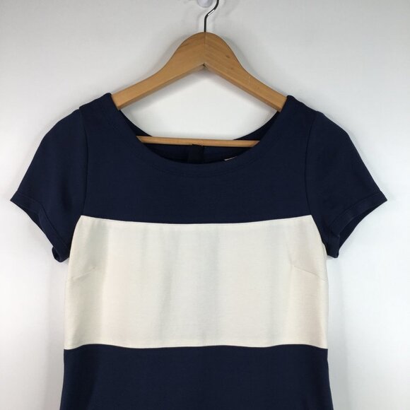 Banana Republic Color Block Navy Combo Dress Size 2 - Picture 2 of 8